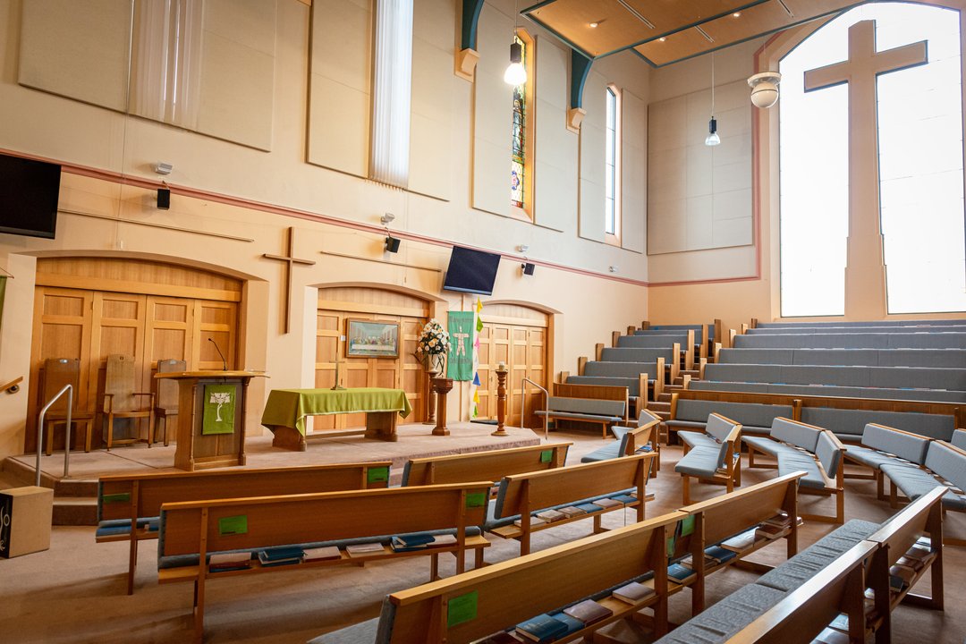 Clean church sanctuary maintained by K's Cleaning in Kilgore, TX