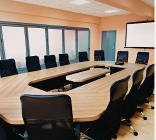 Conference room with large table