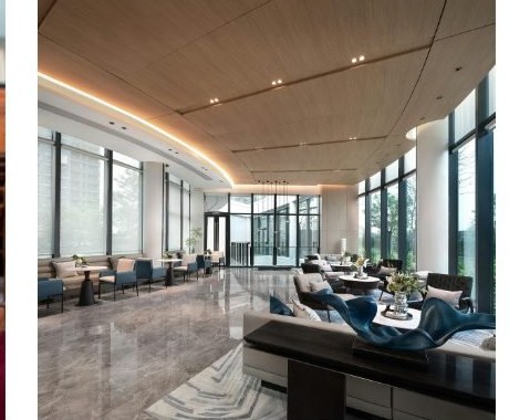 Commercial lounge seating and open floor area